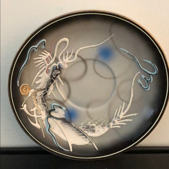 4 VINTAGE DRAGON JAPANESE DEMITASSE SET - Picture 14 of 15